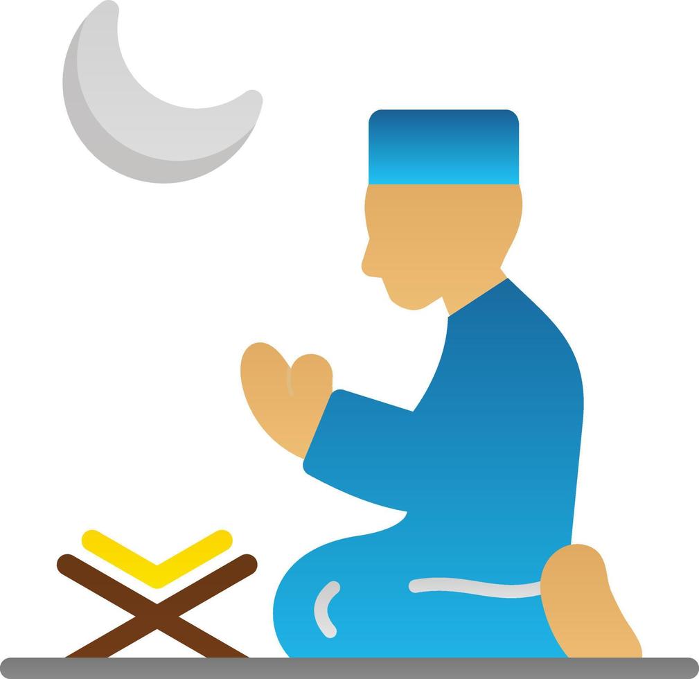 Muslim Praying Vector Icon Design