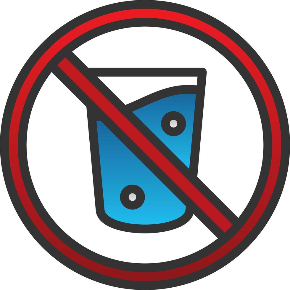 No Drink Vector Icon Design