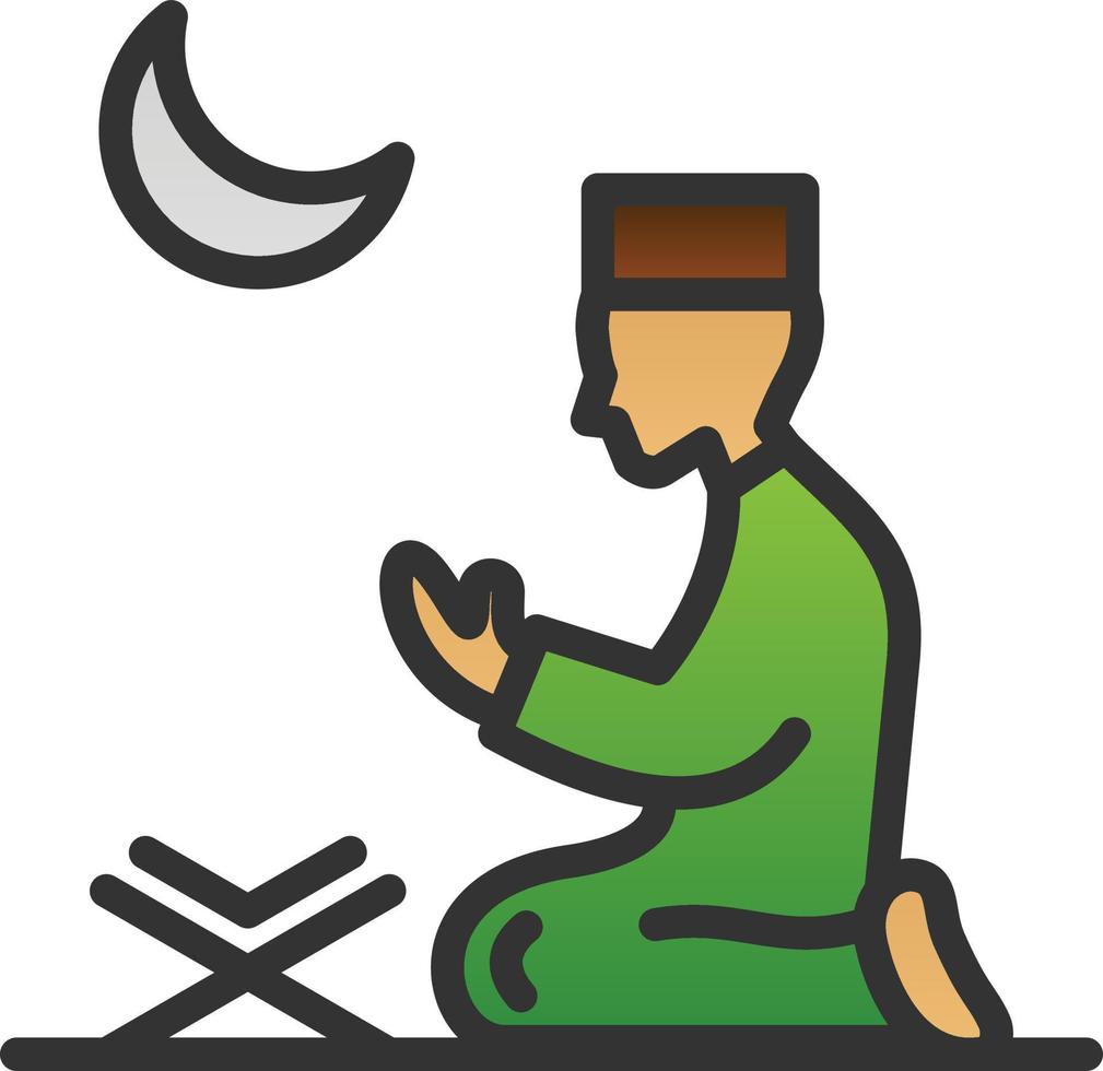 Muslim Praying Vector Icon Design