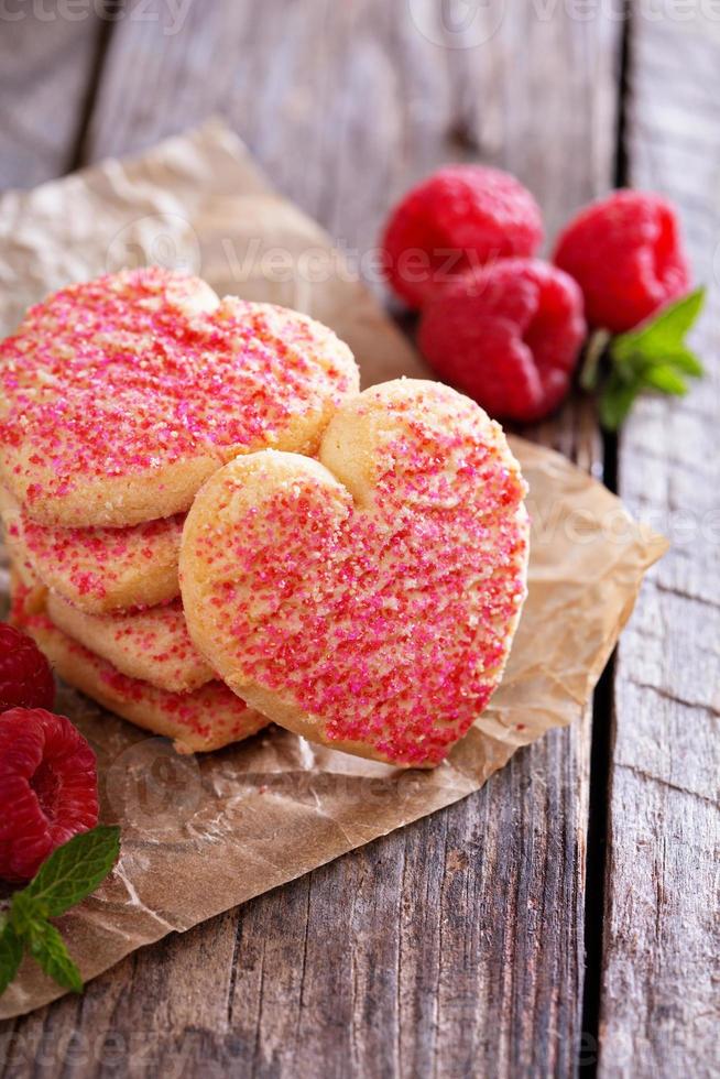 Valentines day heart shaped cookies photo