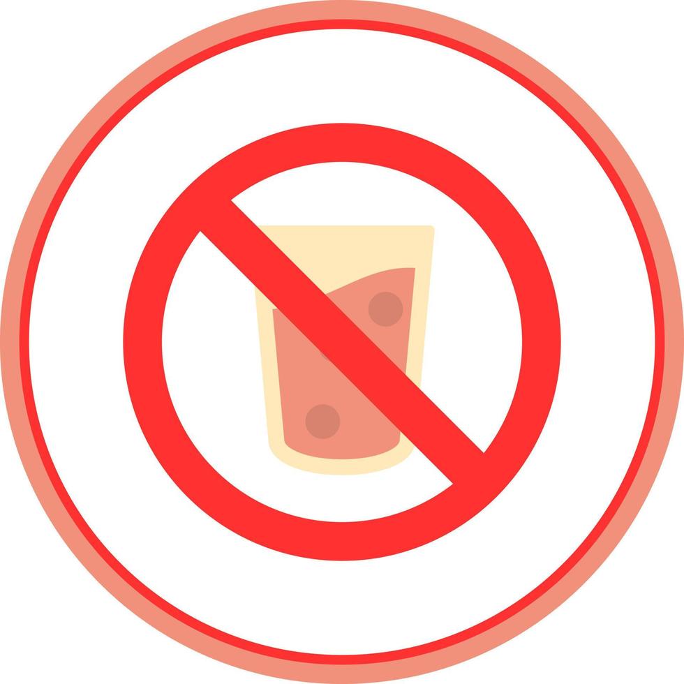 No Drink Vector Icon Design