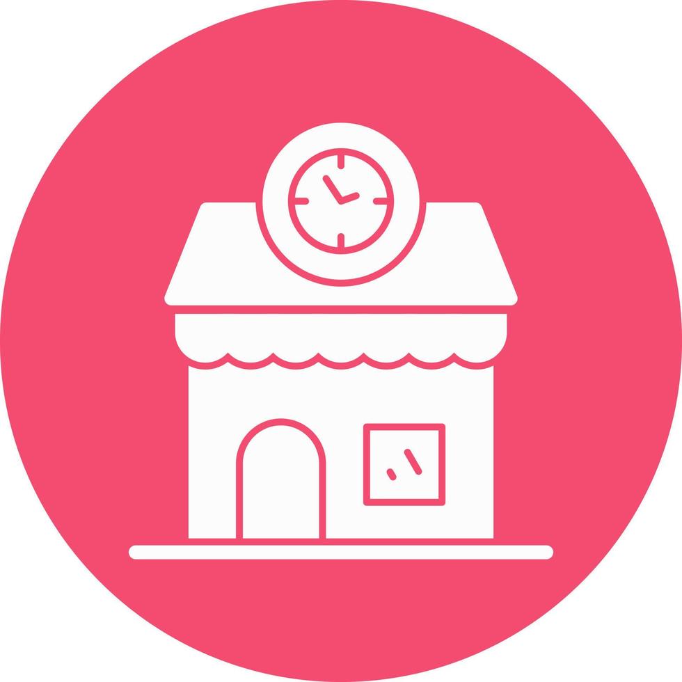 Clock Shop Vector Icon Design