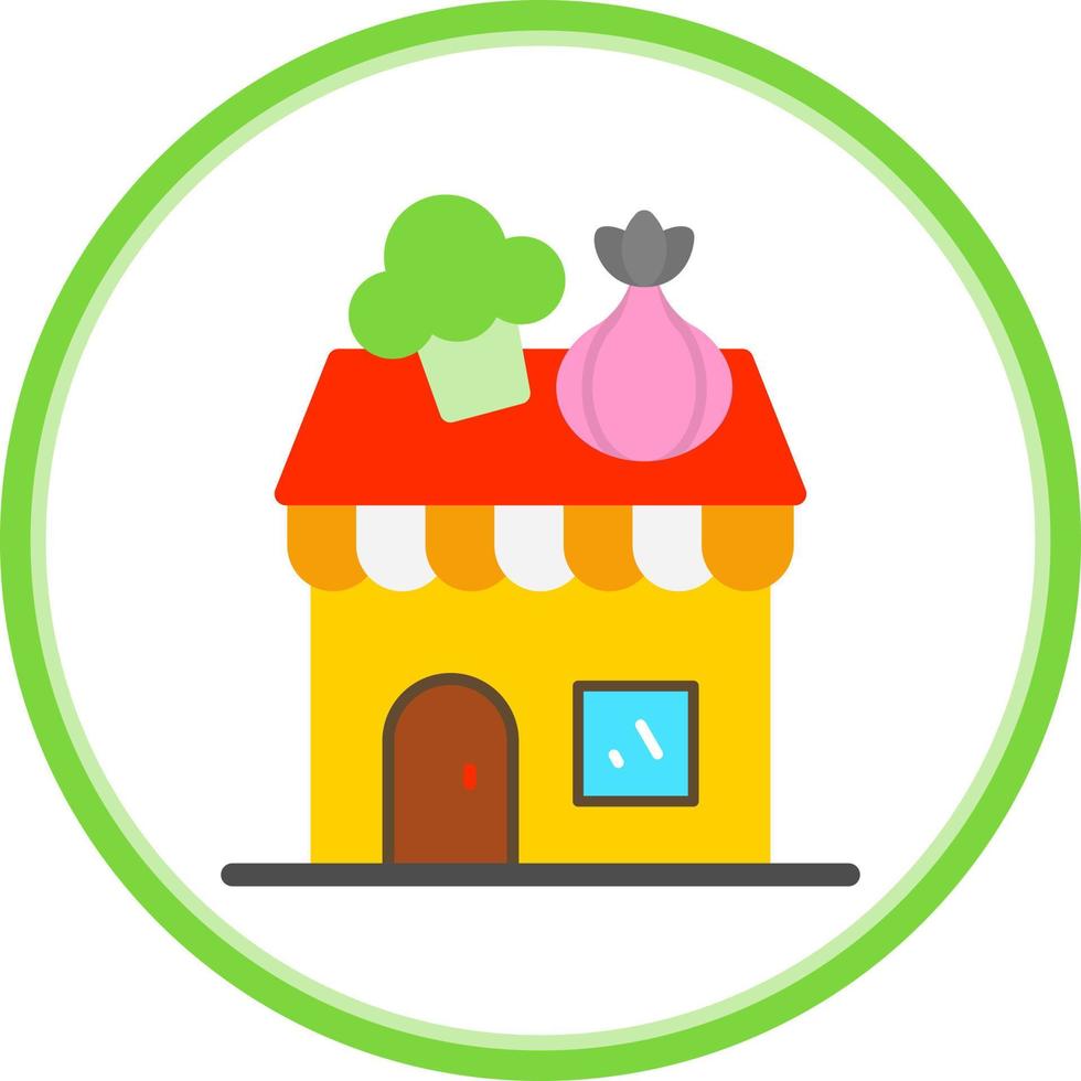 Vegetable Shop Vector Icon Design