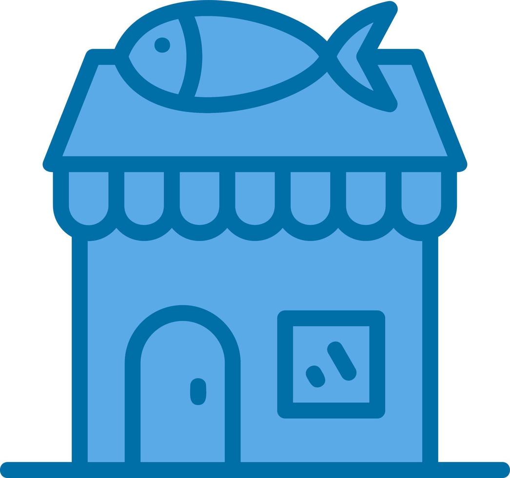 Fish Shop Vector Icon Design