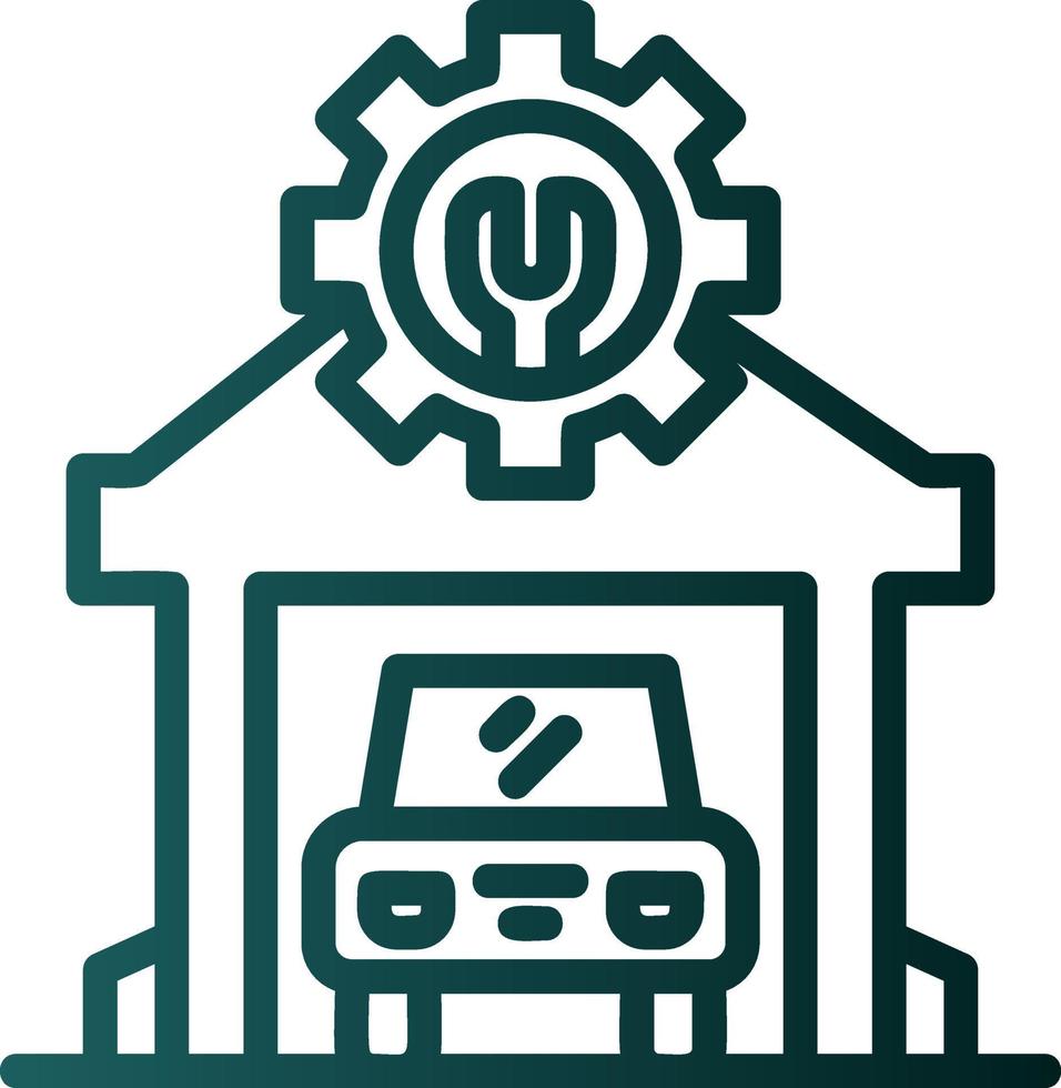 Mechanic Shop Vector Icon Design