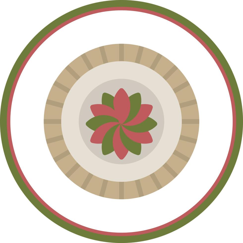 Old Plate Vector Icon Design