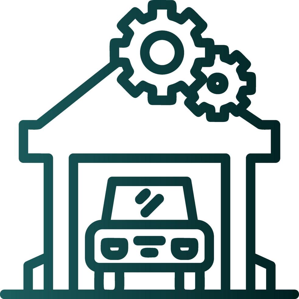 Car Repair Shop Vector Icon Design