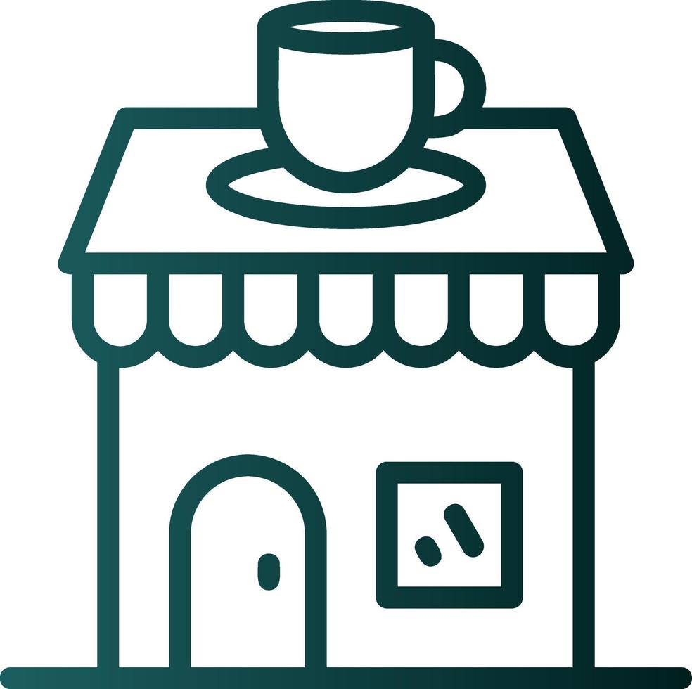 Coffee Shop Vector Icon Design