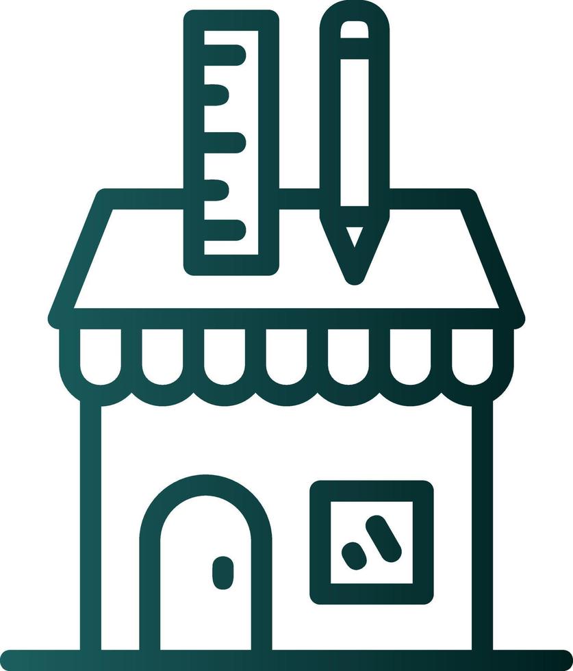 Stationery Shop Vector Icon Design