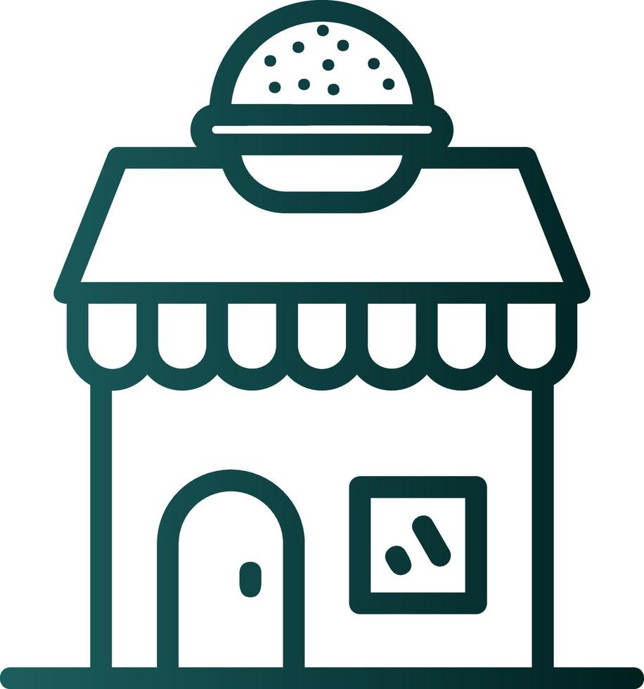 Burger Shop Vector Icon Design