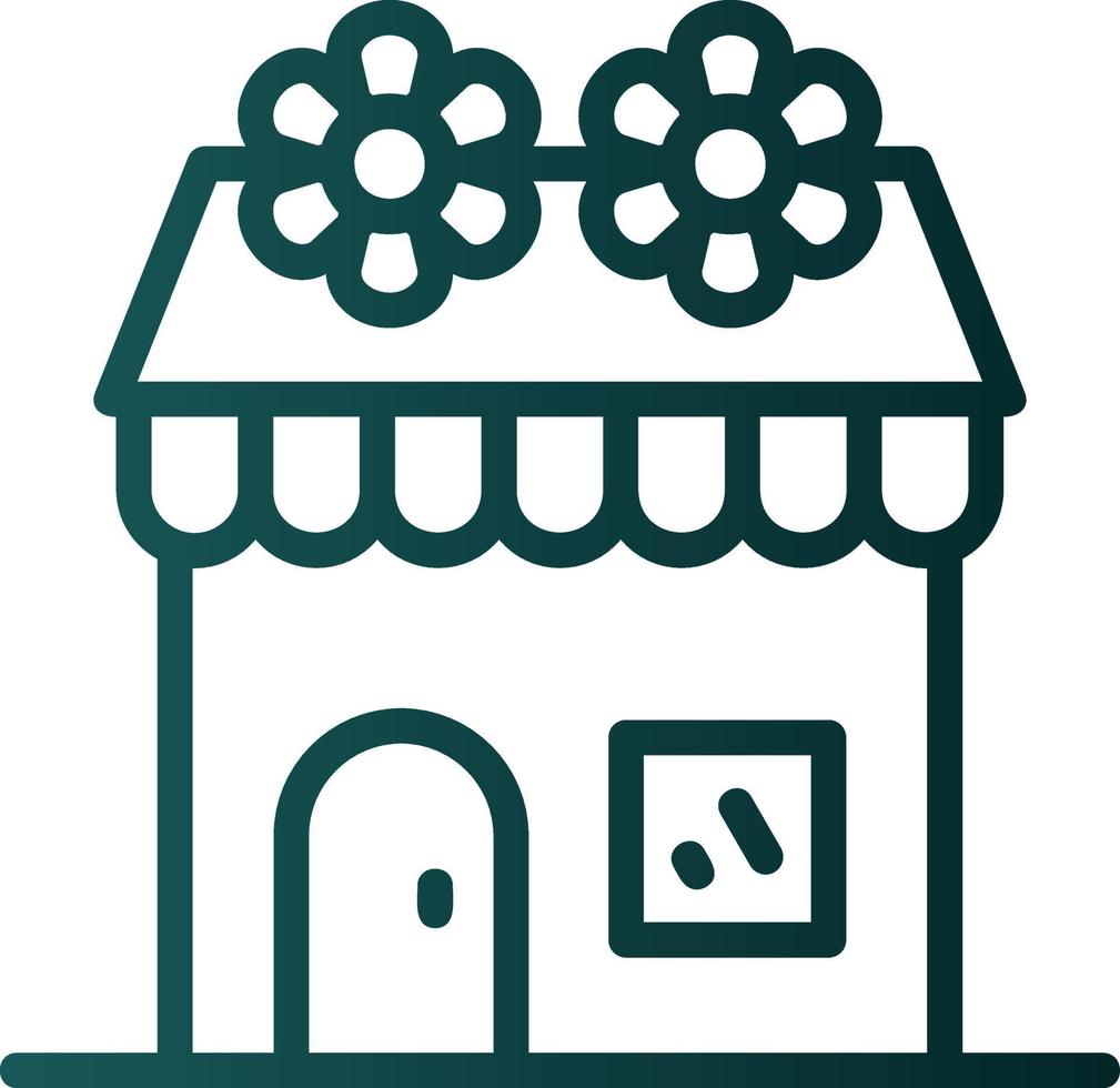 Flower Shop Vector Icon Design