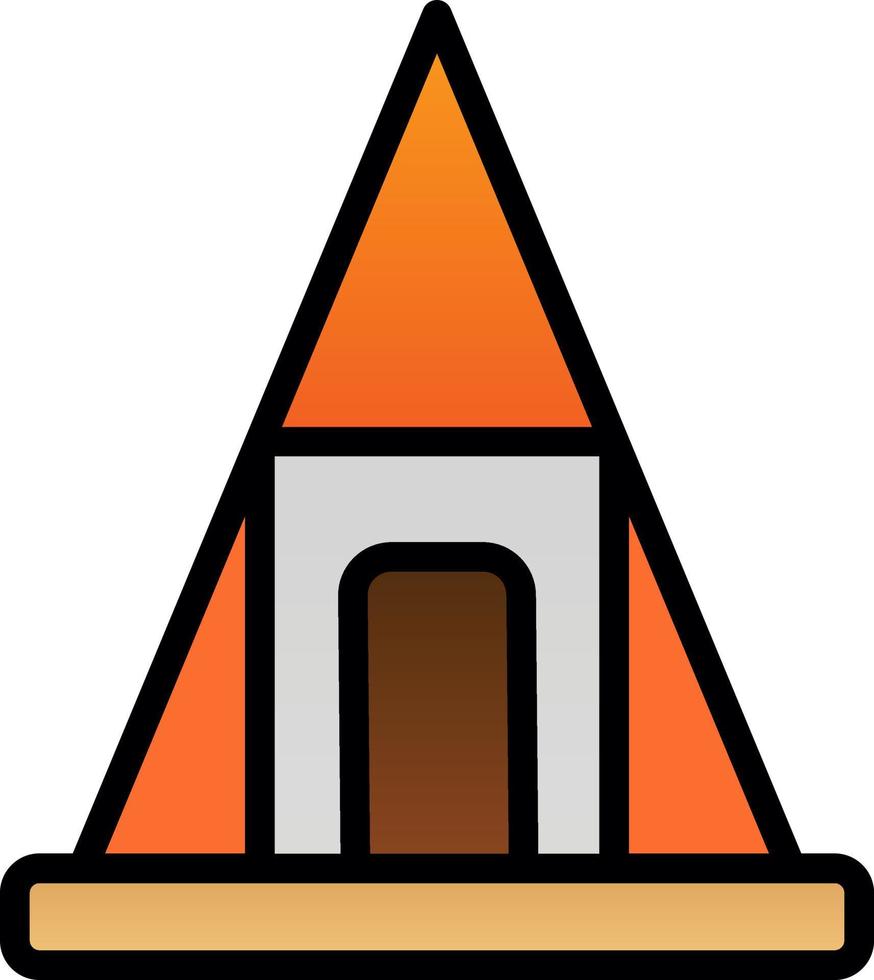 Nubian Pyramids Vector Icon Design