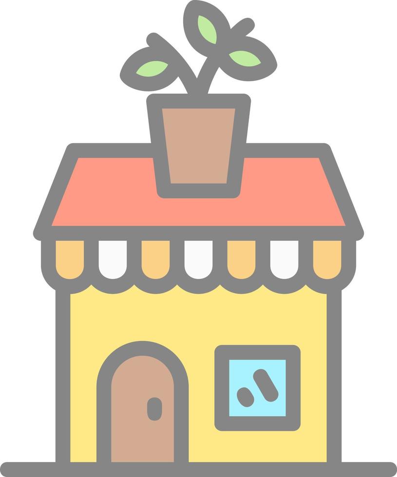 diseño de icono de vector de tienda de plantas
