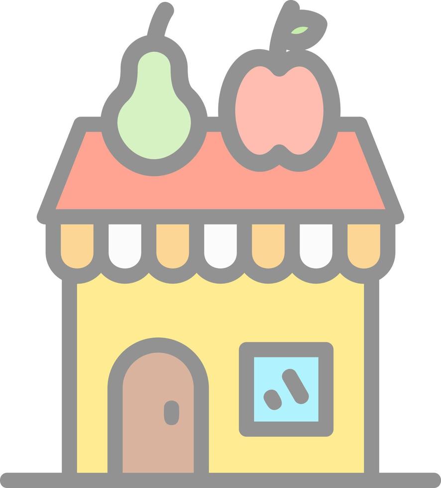 Fruits Shop Vector Icon Design