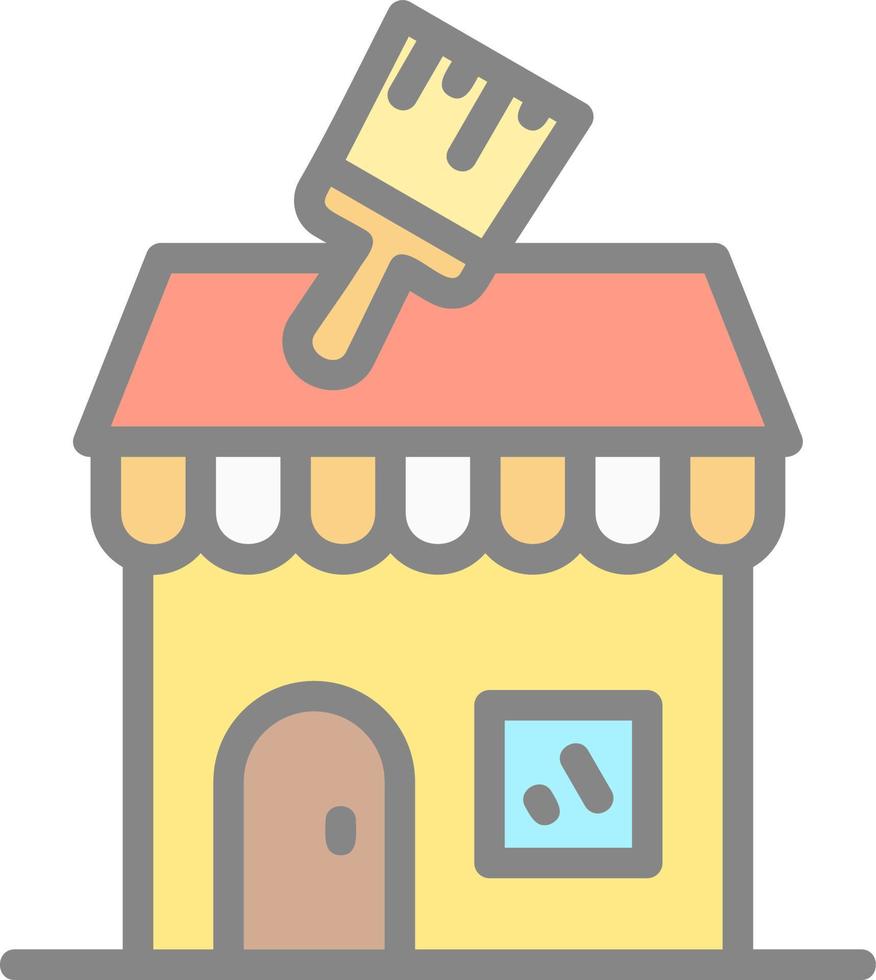Paint Shop Vector Icon Design