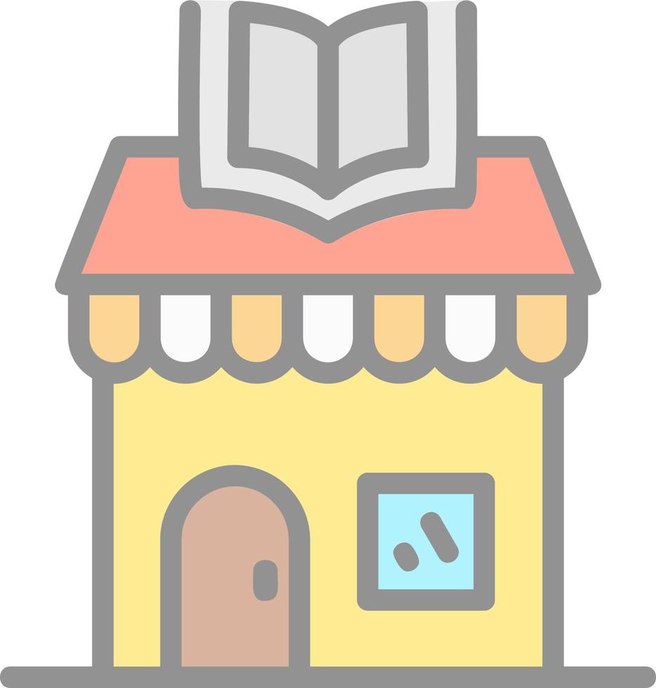 Book Shop Vector Icon Design