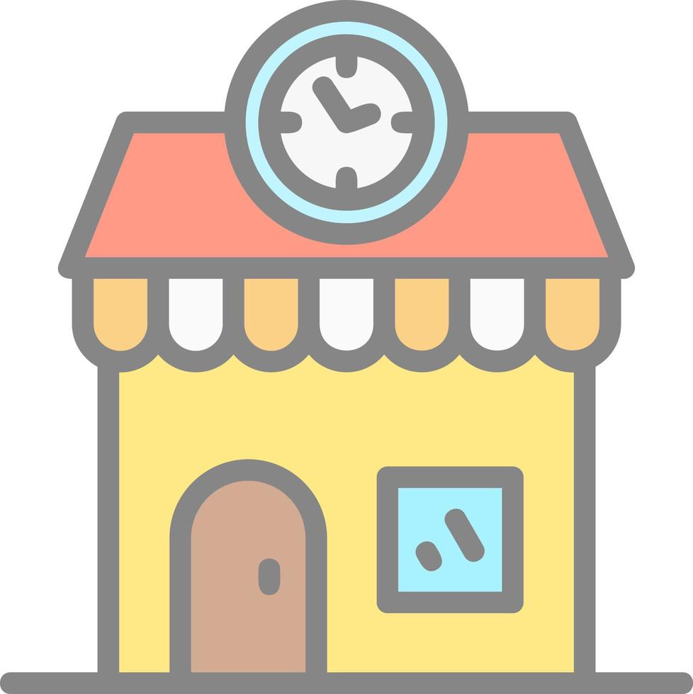 Clock Shop Vector Icon Design