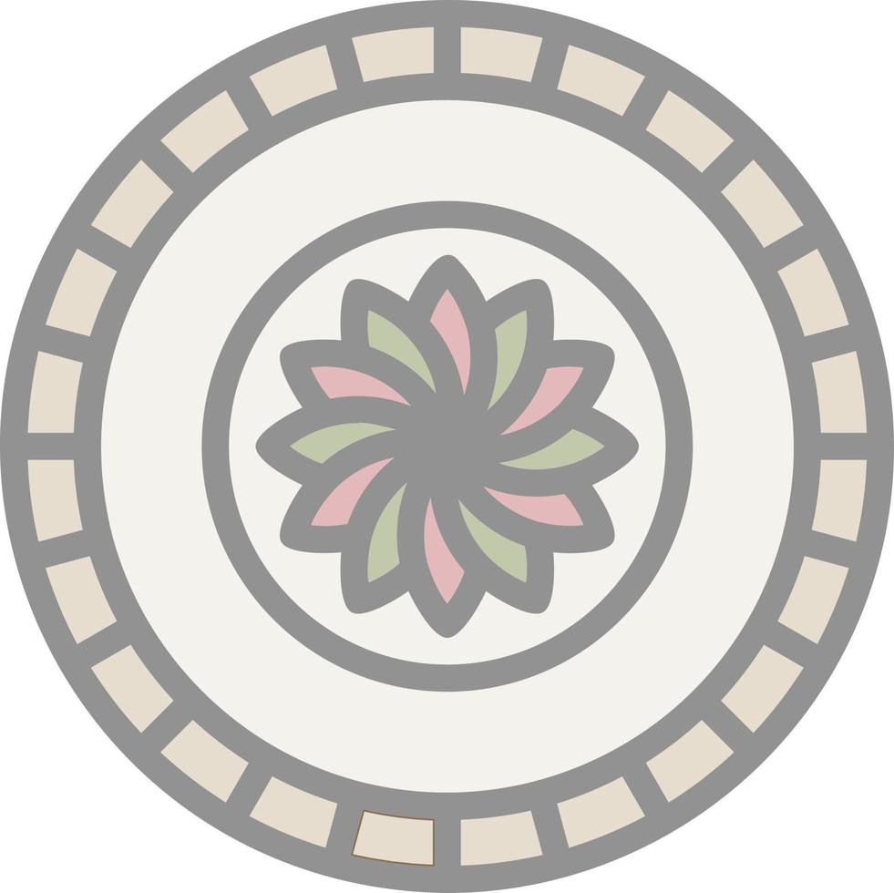 Old Plate Vector Icon Design