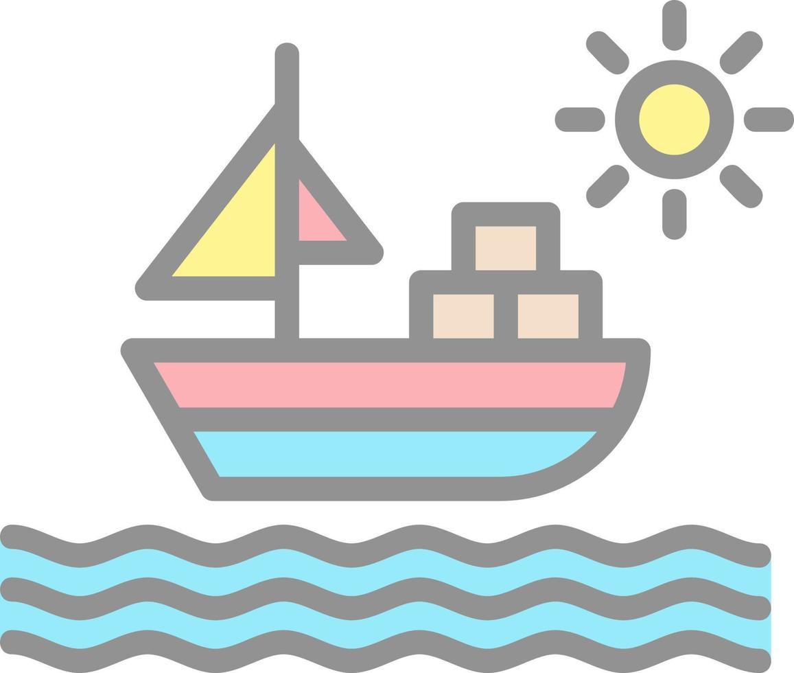 diseño de icono de vector de barco