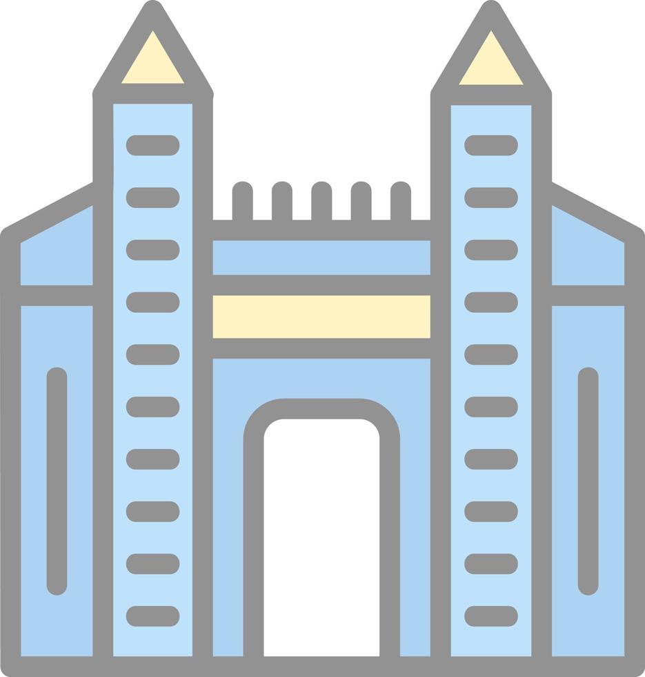 Ishtar Gate Vector Icon Design