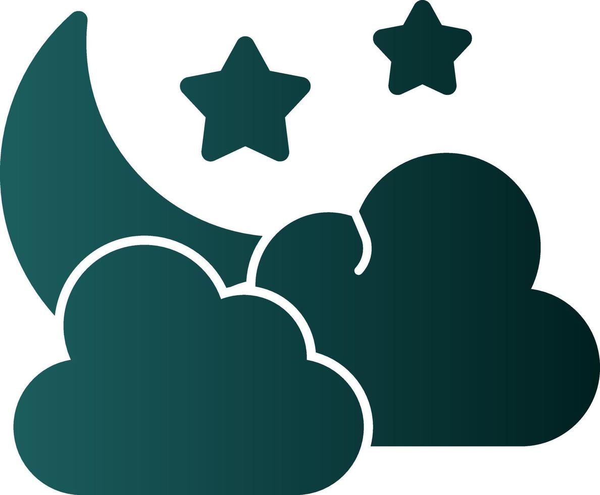 Star And Crescent Moon Vector Icon Design