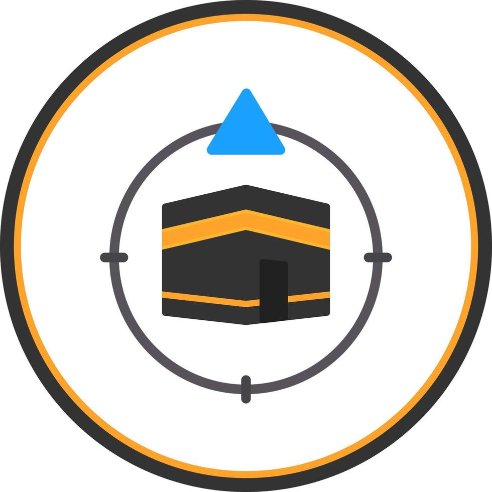 Qibla Direction Vector Icon Design