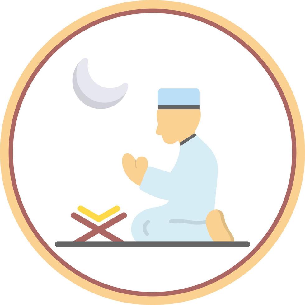 Muslim Praying Vector Icon Design