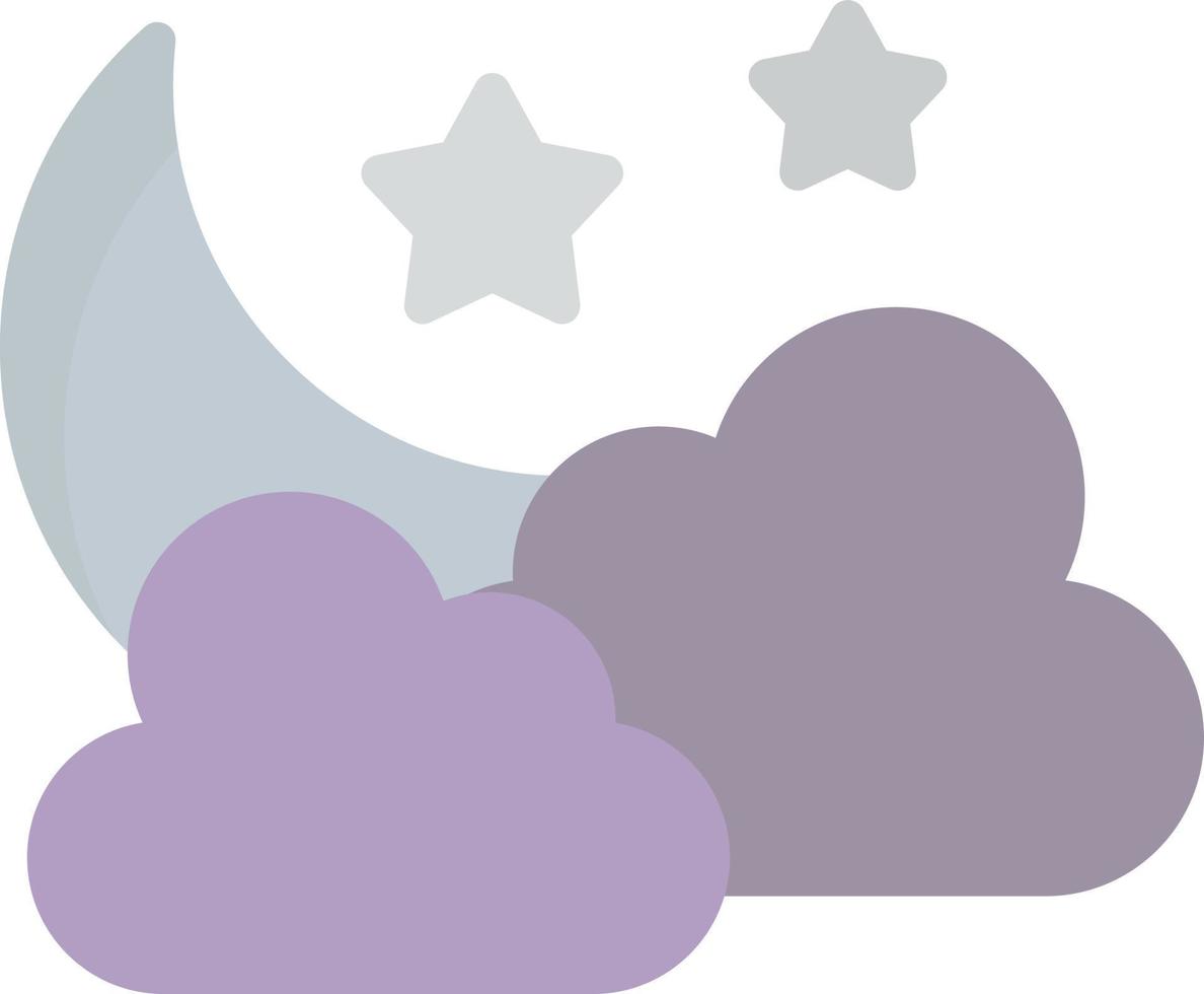 Star And Crescent Moon Vector Icon Design