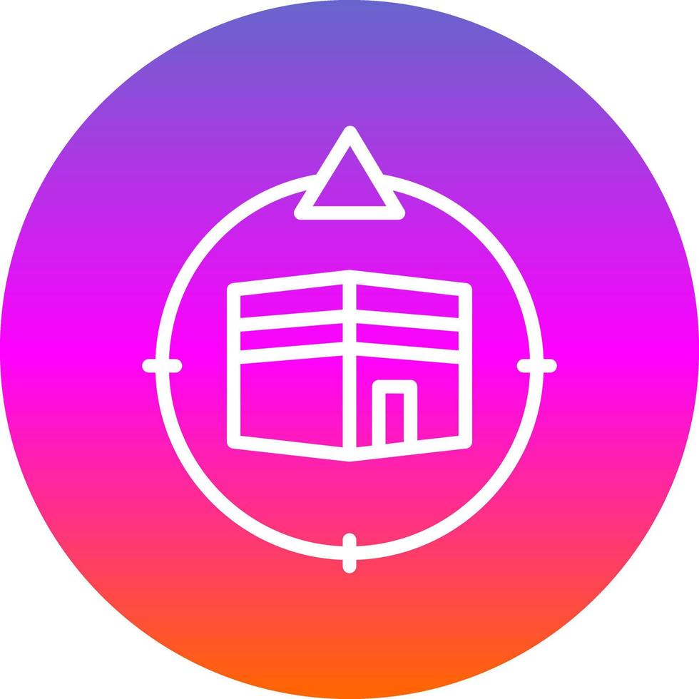 Qibla Direction Vector Icon Design