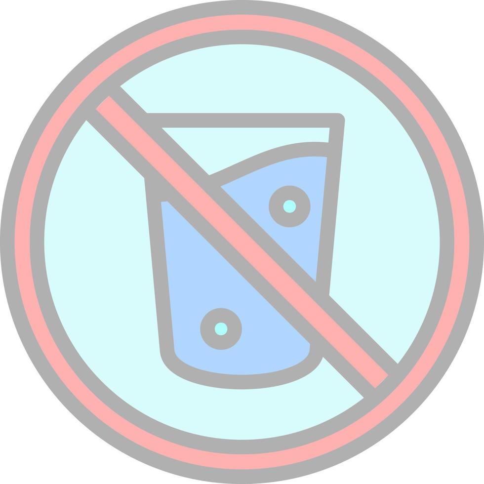 No Drink Vector Icon Design