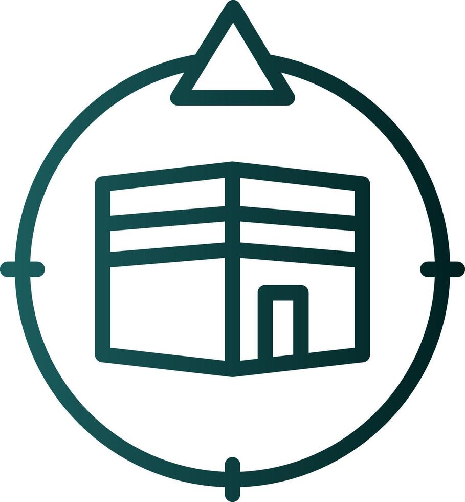 Qibla Direction Vector Icon Design