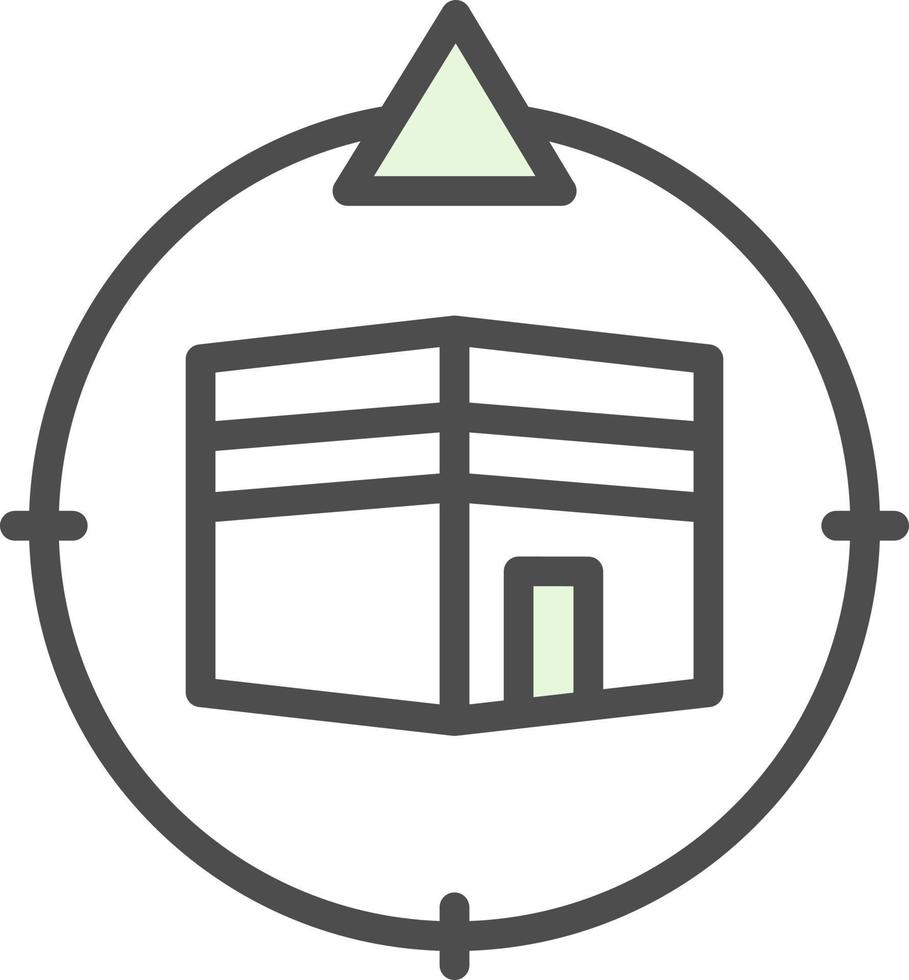 diseño de icono de vector de dirección de qibla