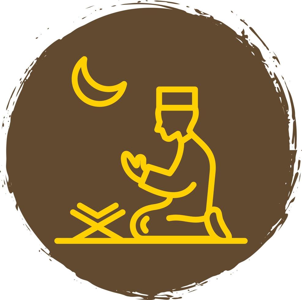 Muslim Praying Vector Icon Design