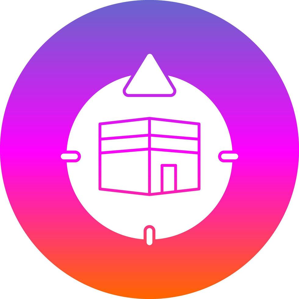 Qibla Direction Vector Icon Design