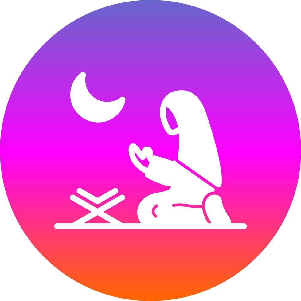 Women Praying Vector Icon Design