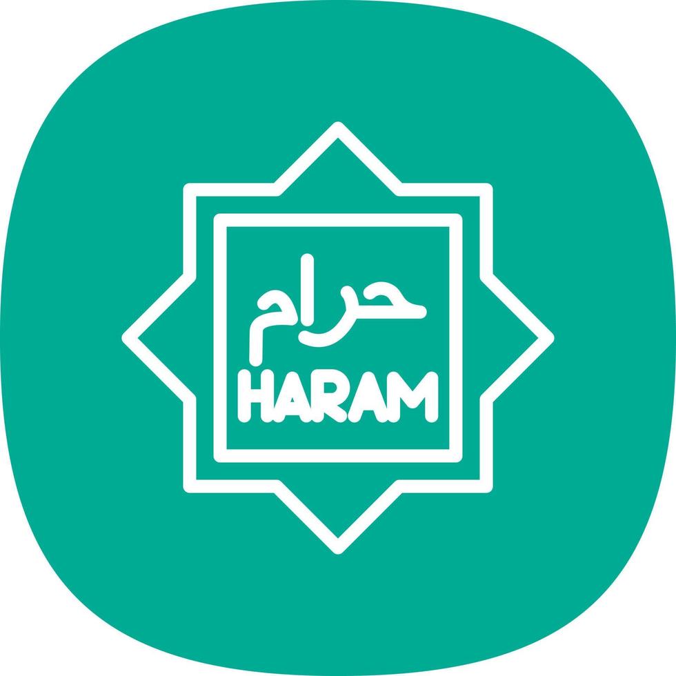 diseño de icono de vector haram