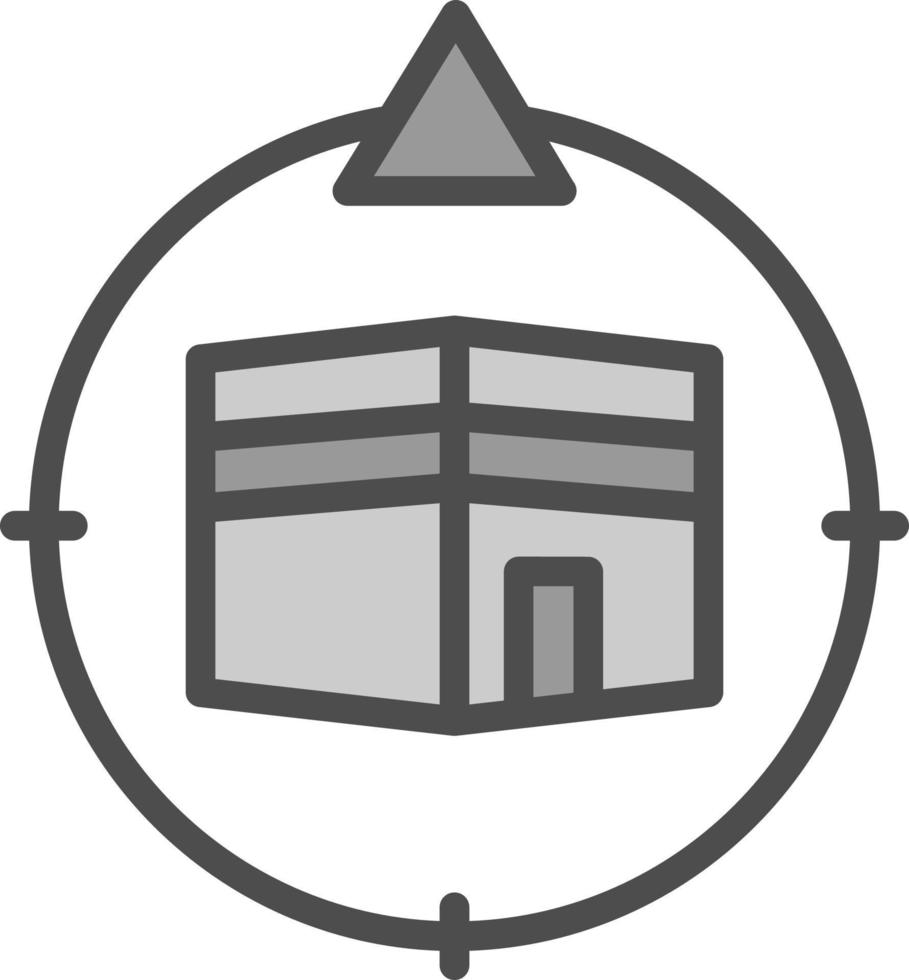 Qibla Direction Vector Icon Design