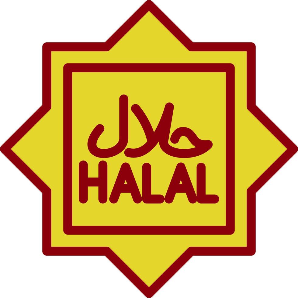 diseño de icono de vector halal