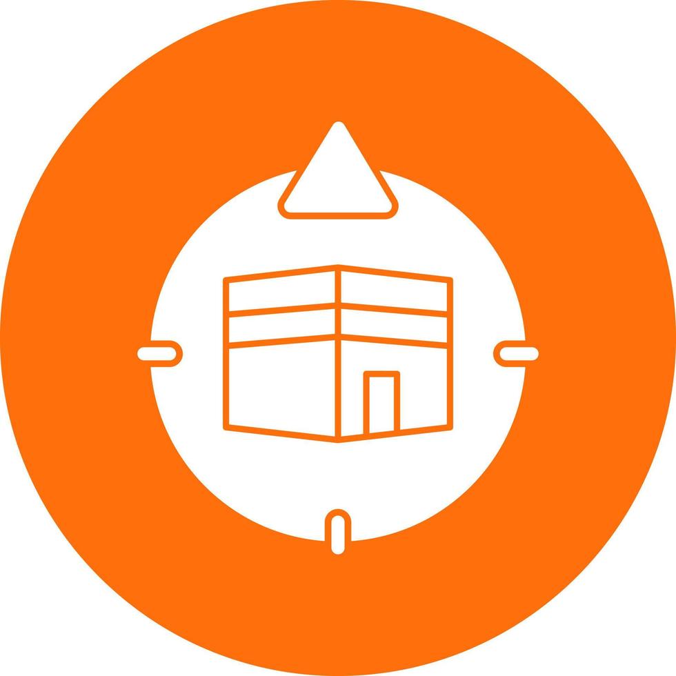 Qibla Direction Vector Icon Design