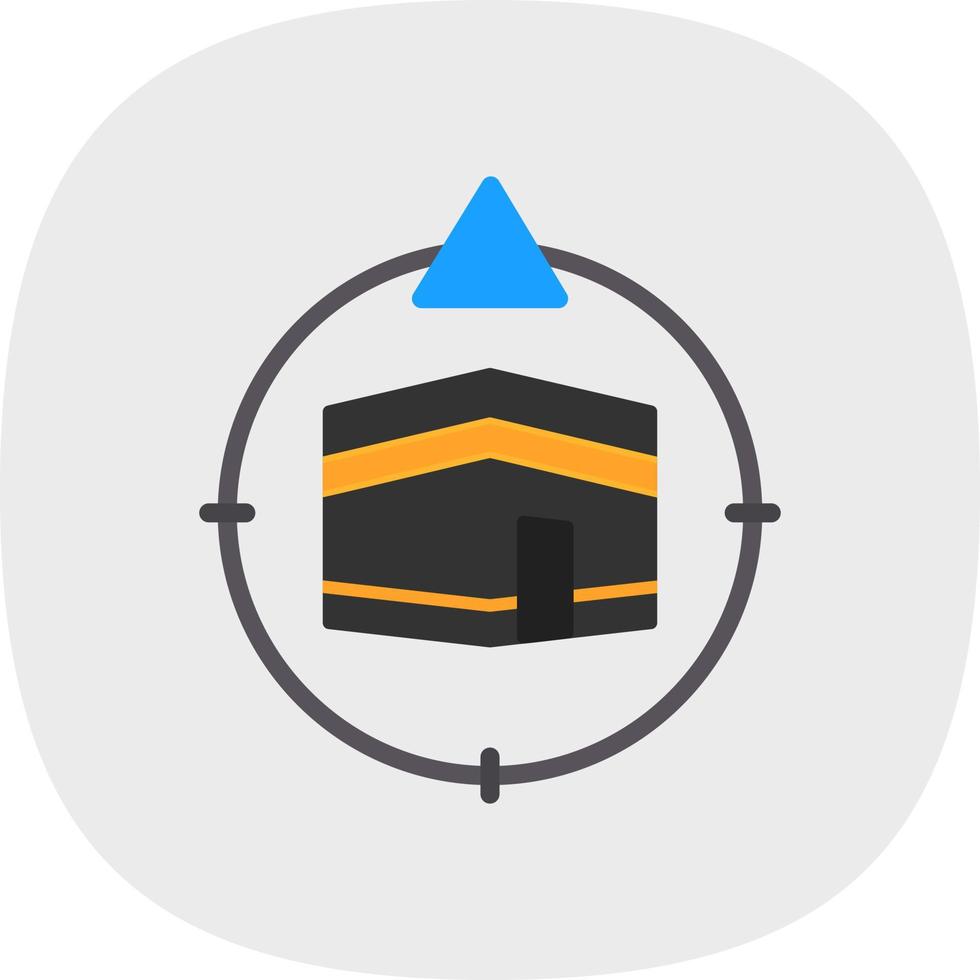 Qibla Direction Vector Icon Design