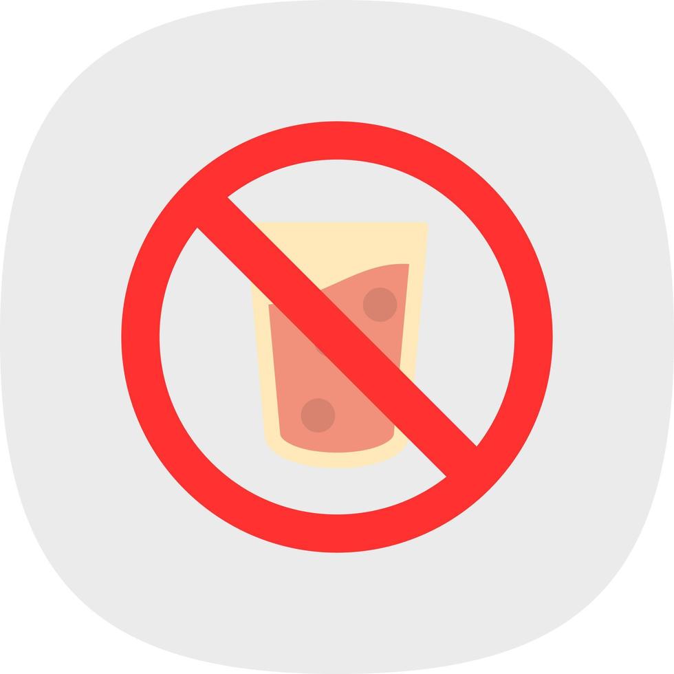 No Drink Vector Icon Design