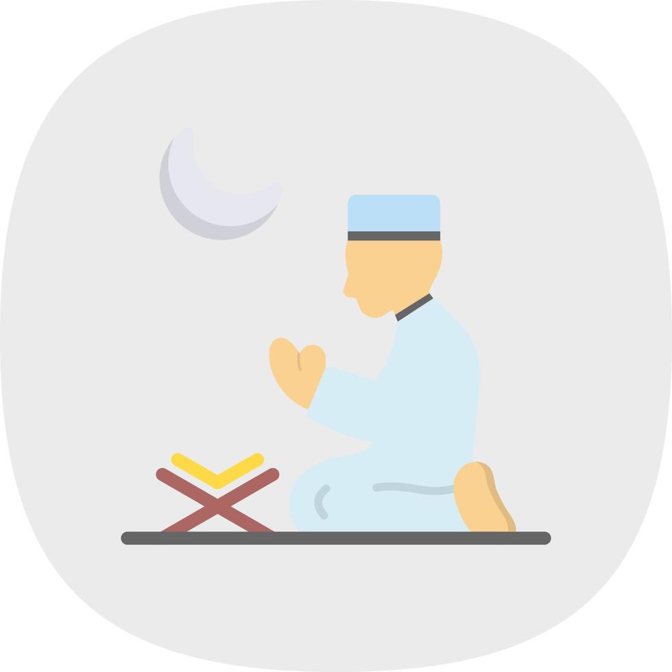 Muslim Praying Vector Icon Design