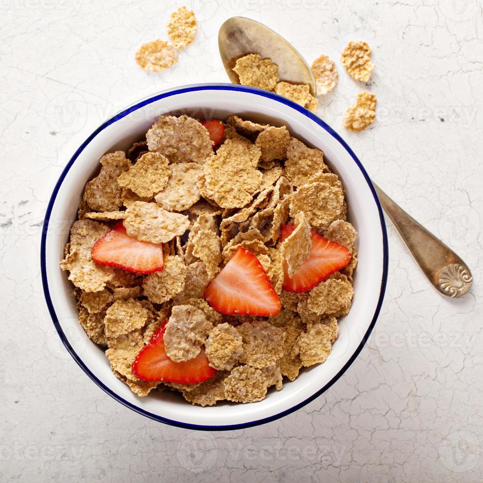 Multigrain healthy cereals with fresh berry photo