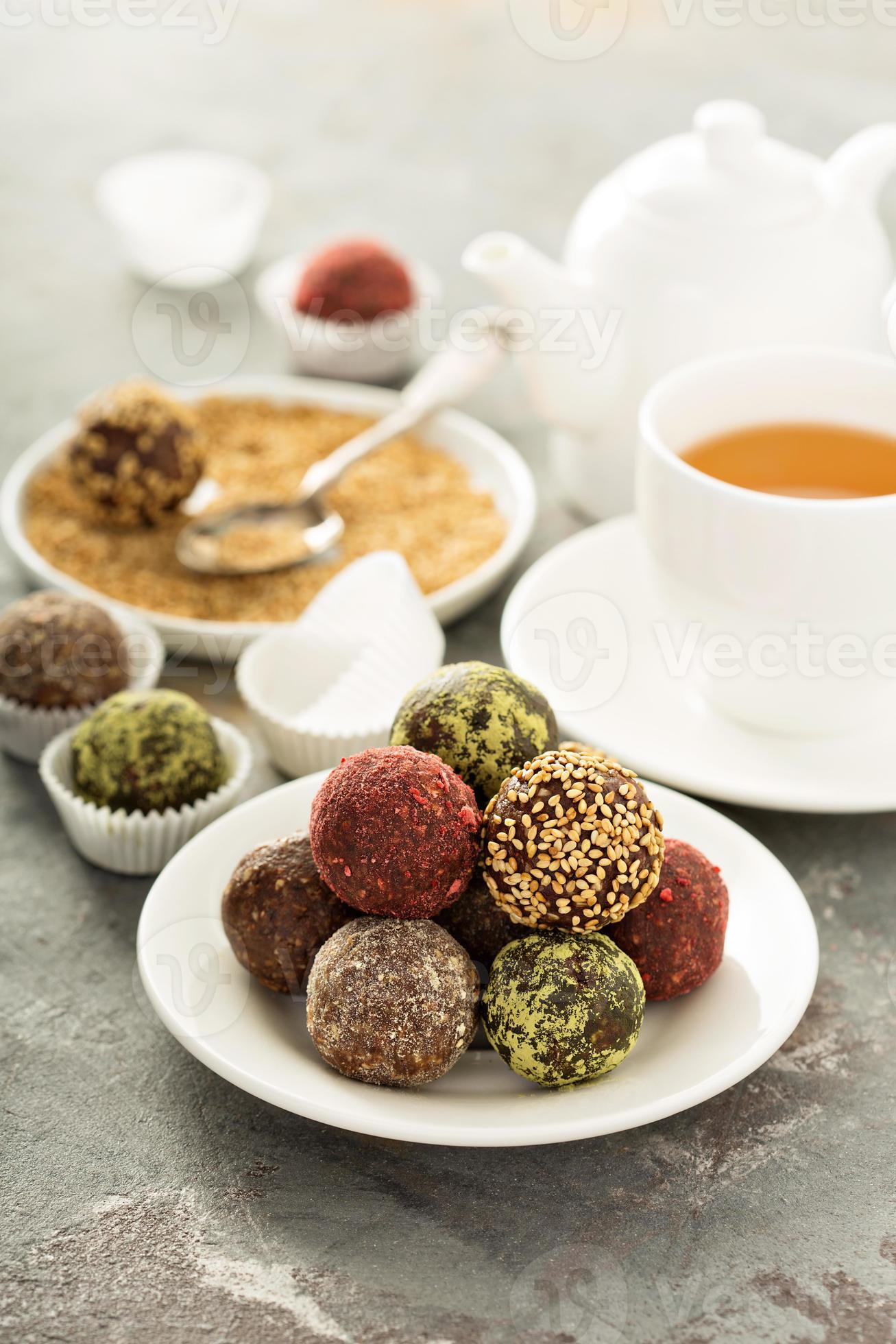 Healthy truffles with dates and nuts 15754827 Stock Photo at Vecteezy