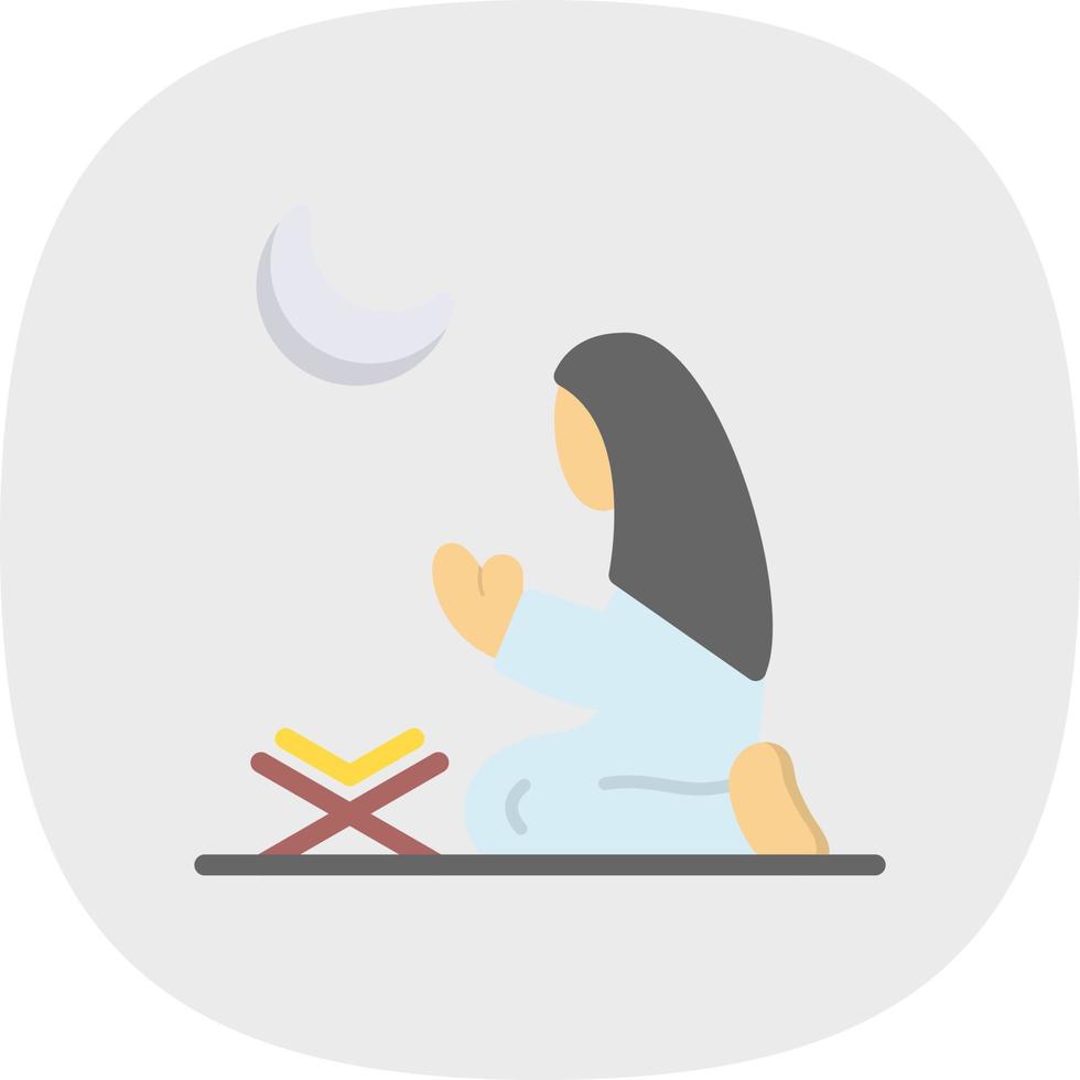 Women Praying Vector Icon Design