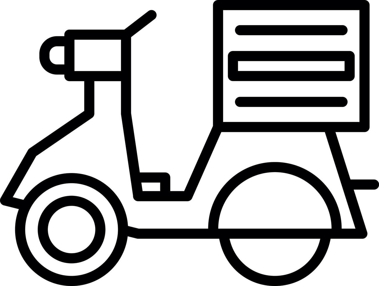 Delivery Bike Vector Icon Design