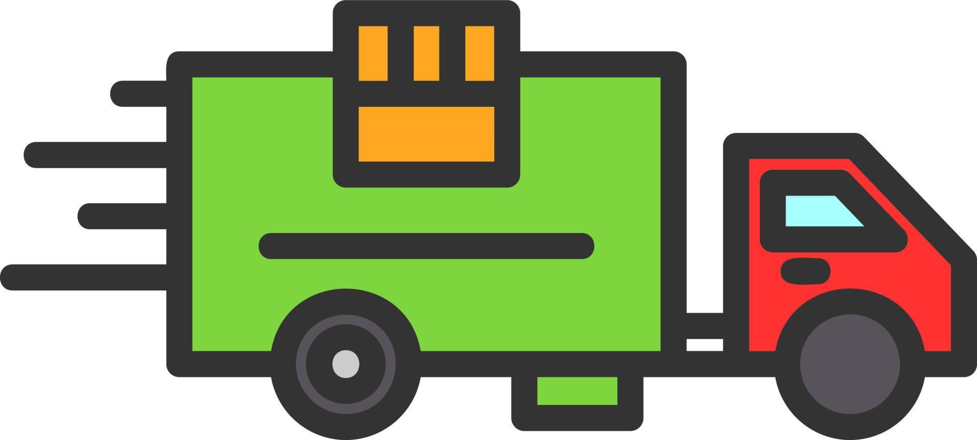 Delivery Truck Vector Icon Design