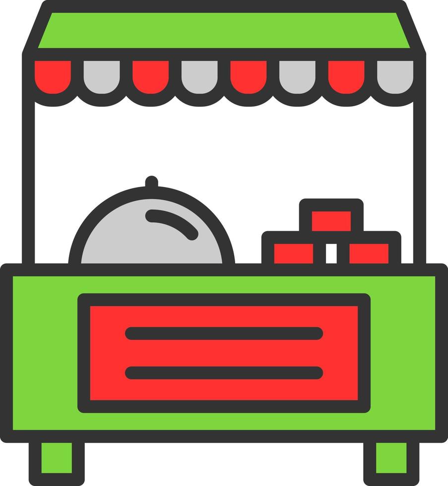 Food Stand Vector Icon Design