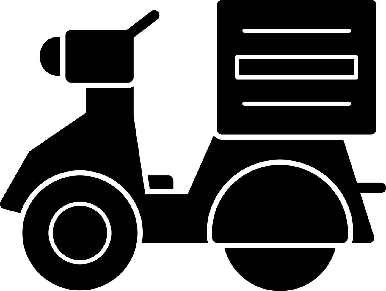 Delivery Bike Vector Icon Design