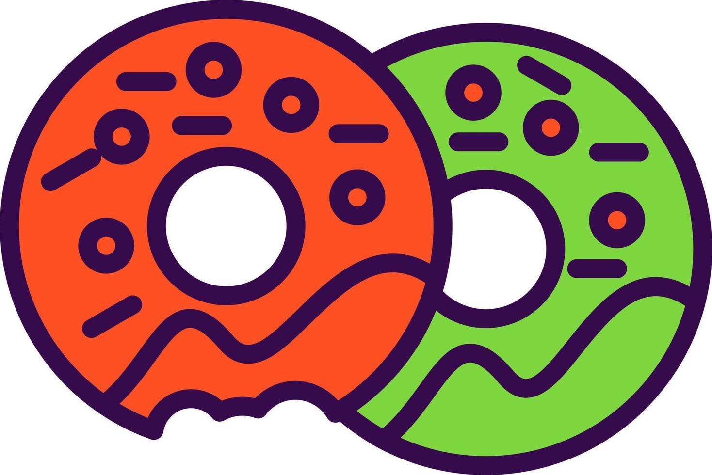 diseño de icono de vector de donuts